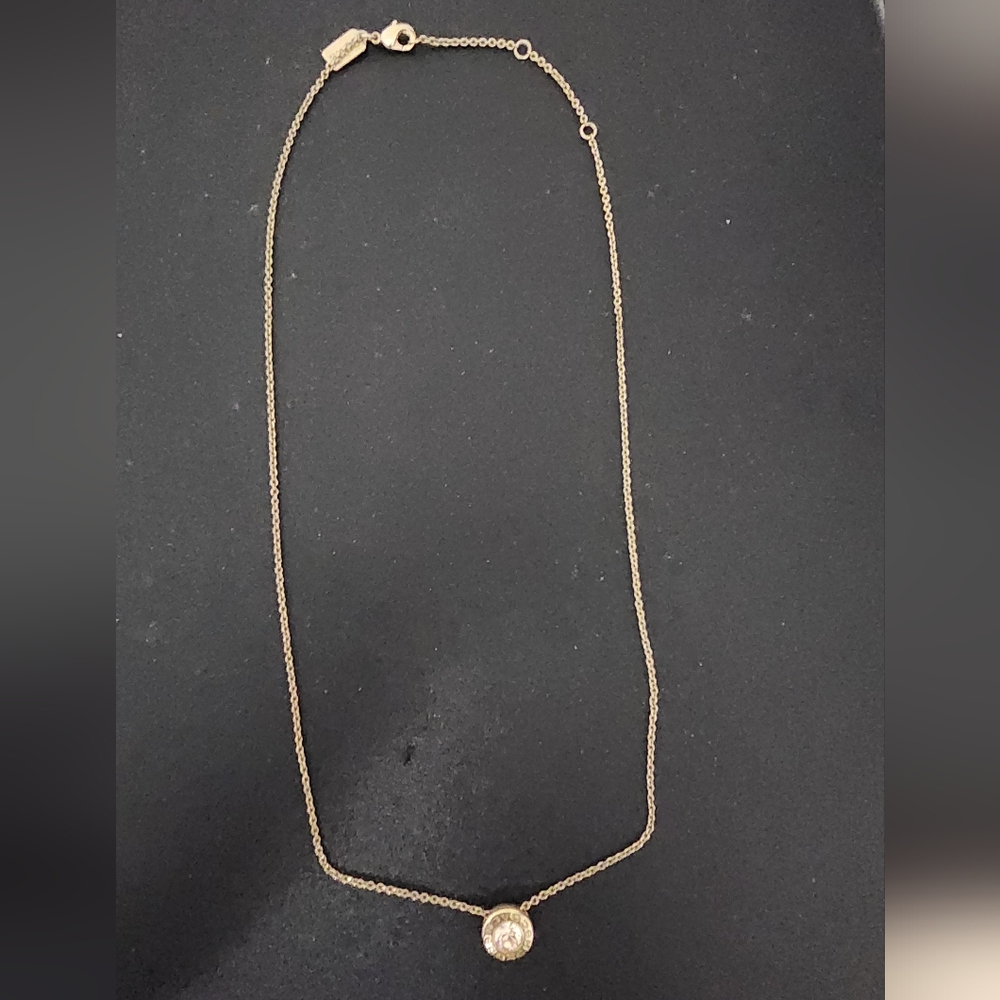Coach Gold Dainty Necklace with Pendant